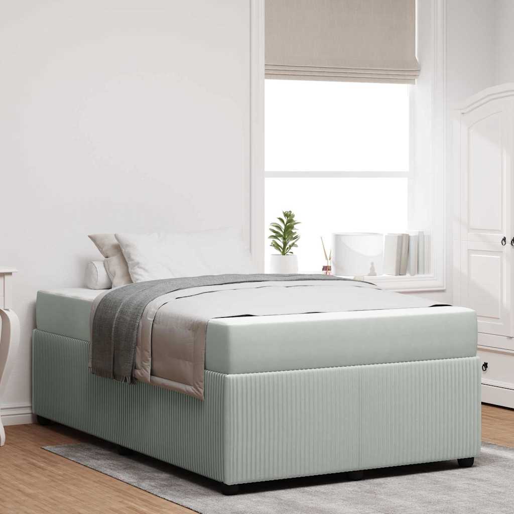 Bedframe met matras Anders Lichtgrijs 120 x 200 cm Fluweel
