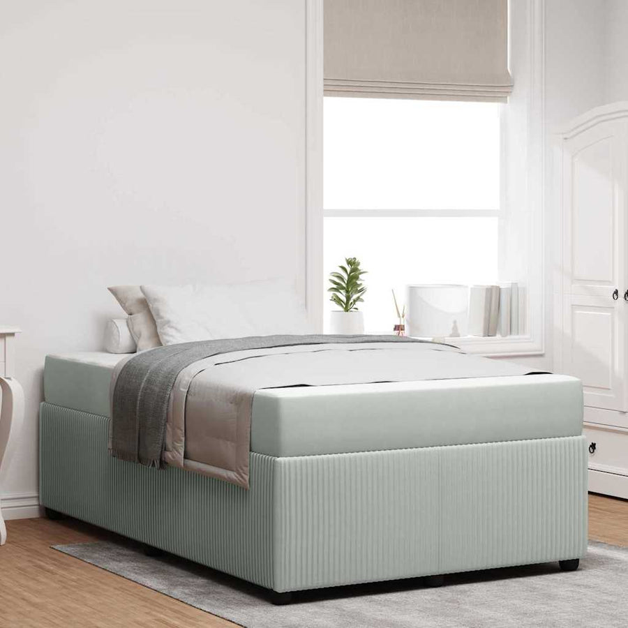 Bedframe met matras Anders Lichtgrijs 120 x 200 cm Fluweel