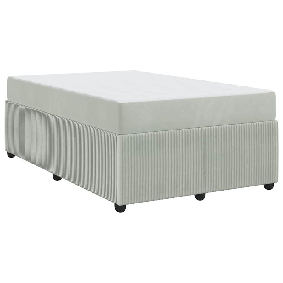 Bedframe met matras Anders Lichtgrijs 120 x 200 cm Fluweel