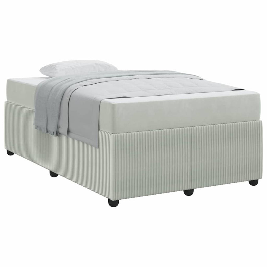 Bedframe met matras Anders Lichtgrijs 120 x 200 cm Fluweel