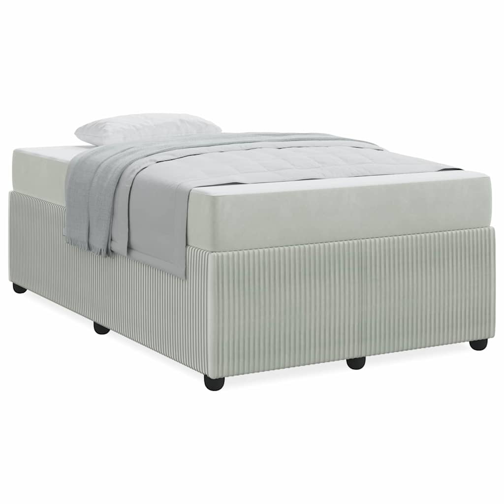 Bedframe met matras Anders Lichtgrijs 120 x 200 cm Fluweel