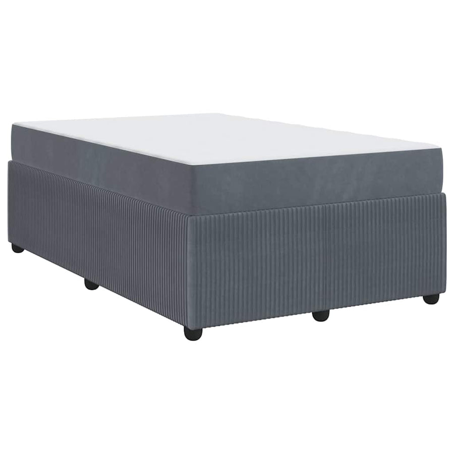 Bedframe met matras Anders Donkergrijs 120 x 200 cm Fluweel