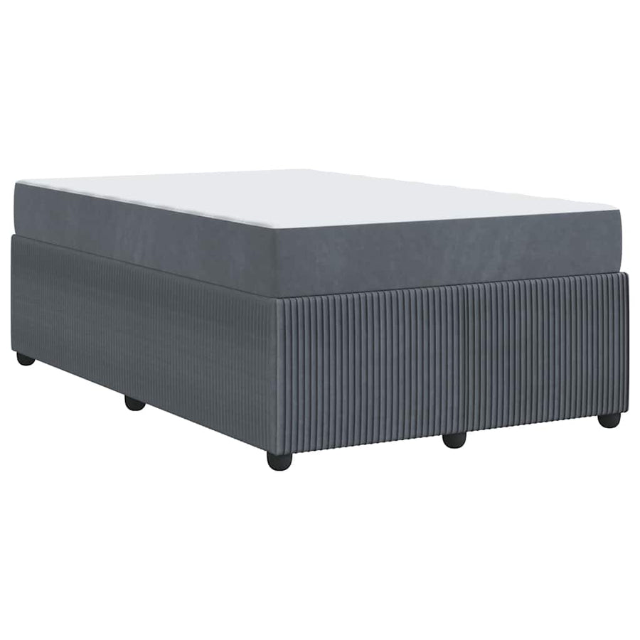 Bedframe met matras Anders Donkergrijs 120 x 200 cm Fluweel