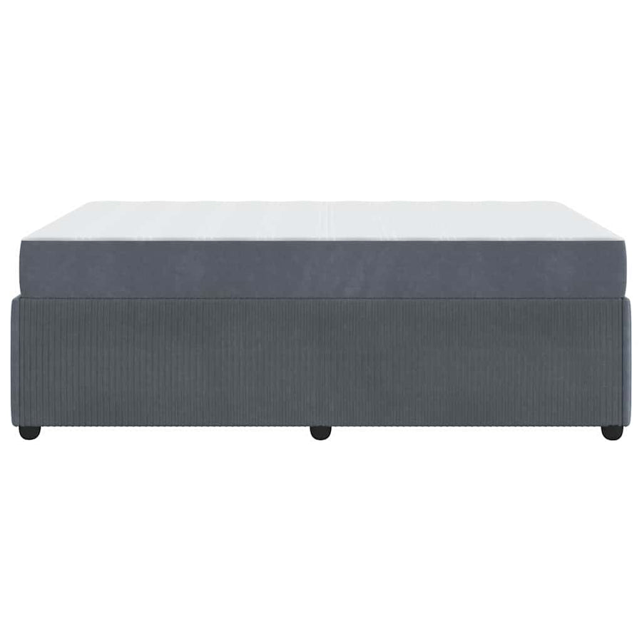 Bedframe met matras Anders Donkergrijs 120 x 200 cm Fluweel