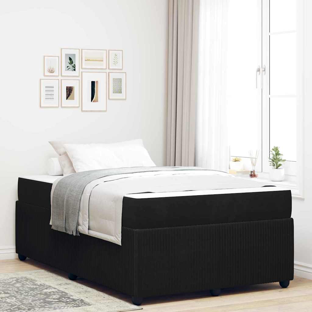 Bedframe met matras Anders Zwart 120 x 200 cm Fluweel