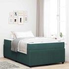 Bedframe met matras 120x200 cm donkergroen stof