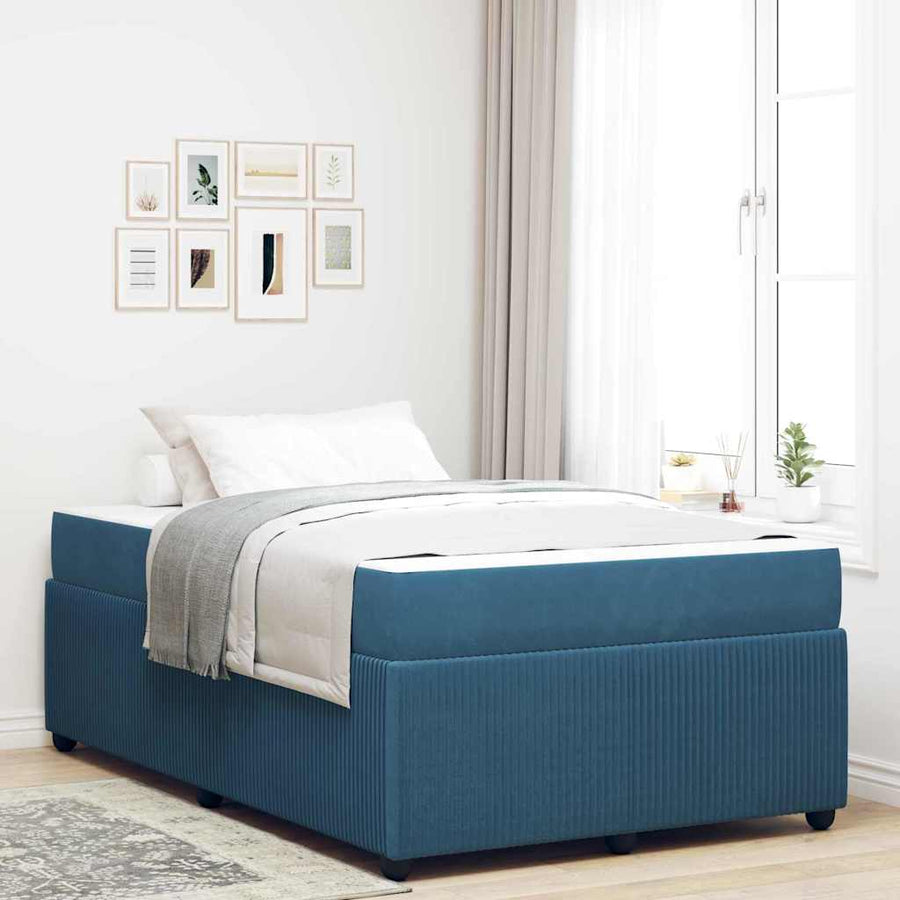 Bedframe met matras Anders Blauw 120 x 200 cm Fluweel