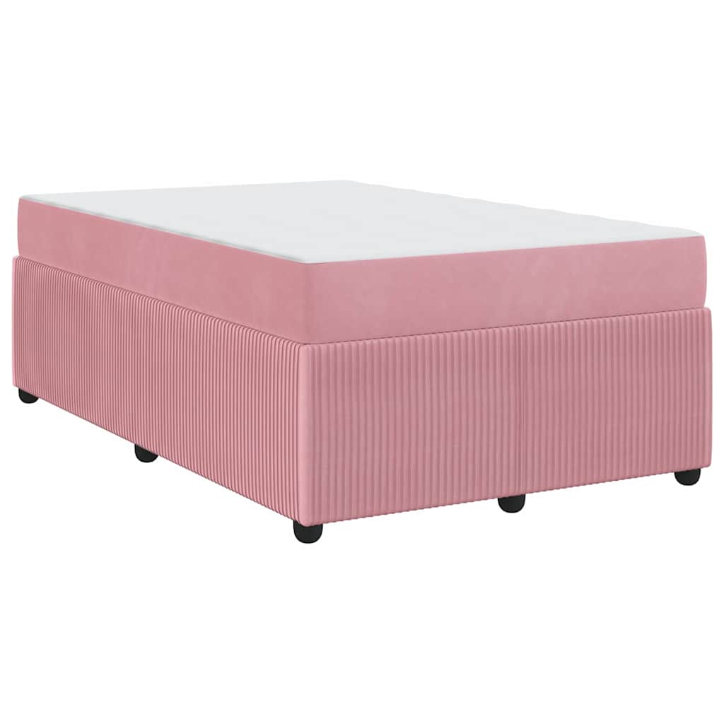 Bedframe met matras met matras Roze 120 x 200 cm Fluweel