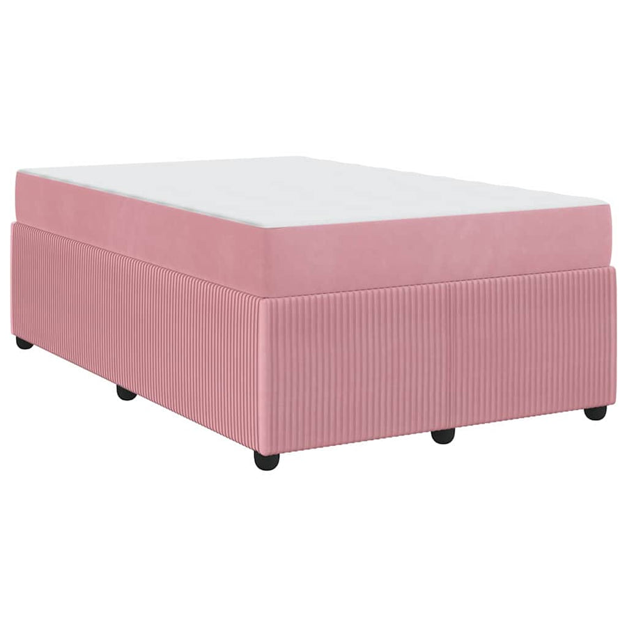 Bedframe met matras met matras Roze 120 x 200 cm Fluweel