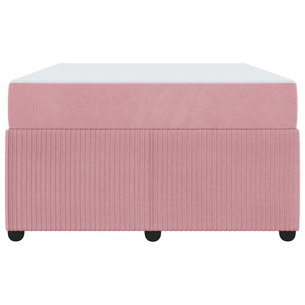 Bedframe met matras met matras Roze 120 x 200 cm Fluweel