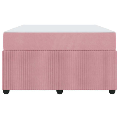 Bedframe met matras met matras Roze 120 x 200 cm Fluweel