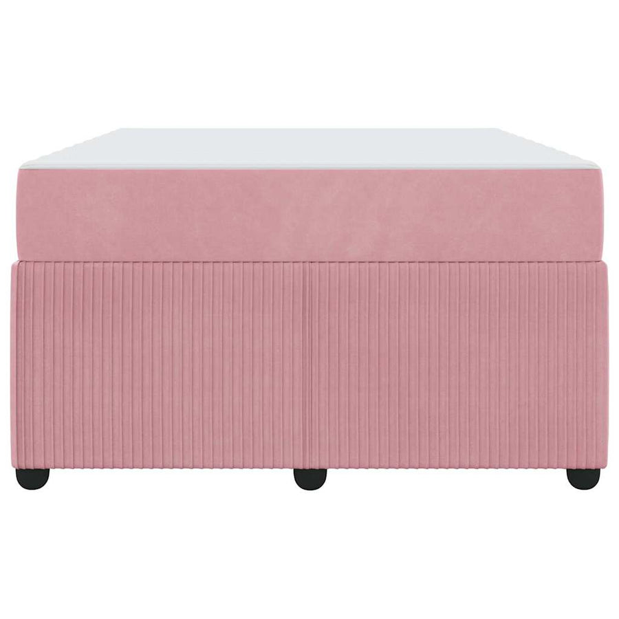 Bedframe met matras met matras Roze 120 x 200 cm Fluweel