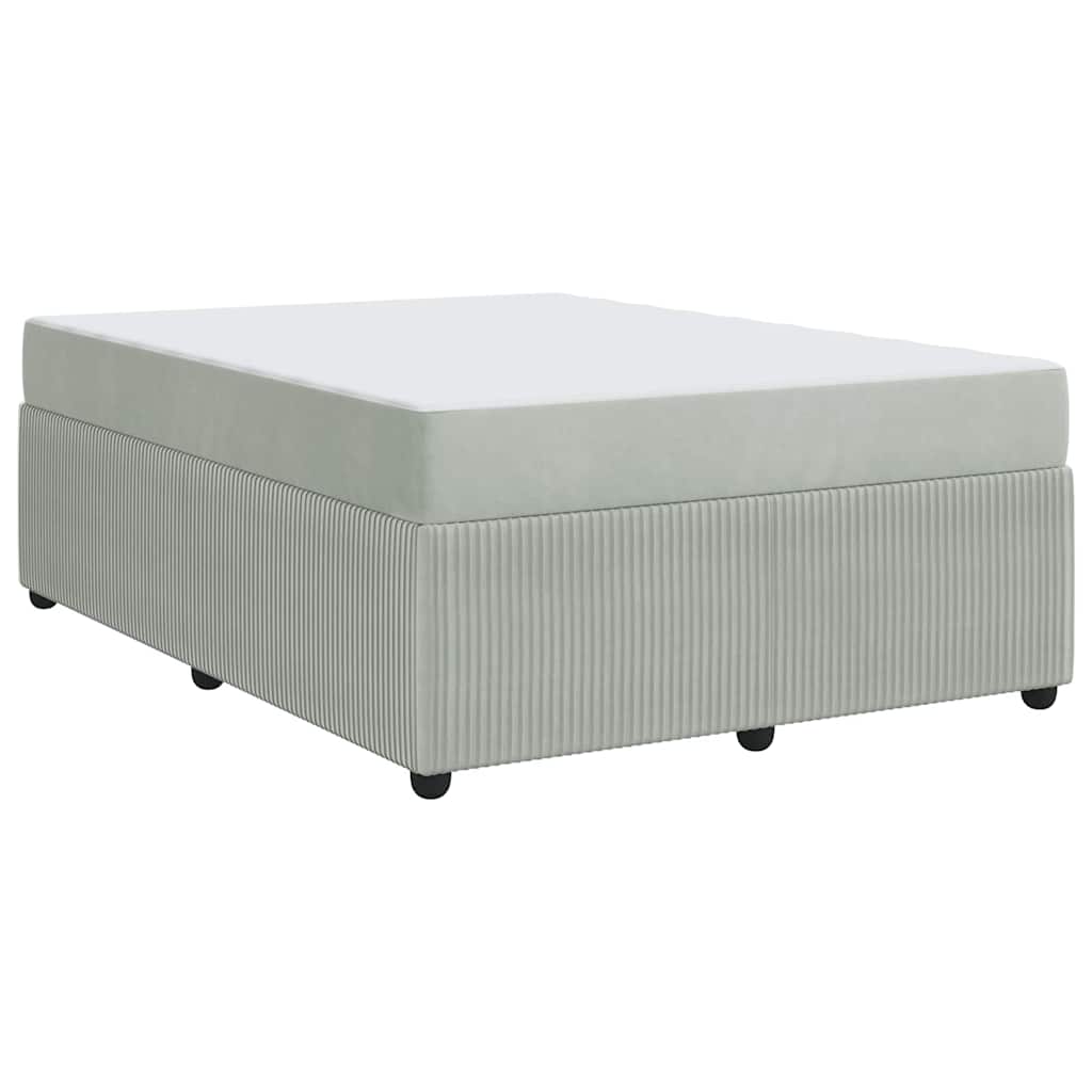 Bedframe met matras Anders Lichtgrijs 140 x 200 cm Fluweel