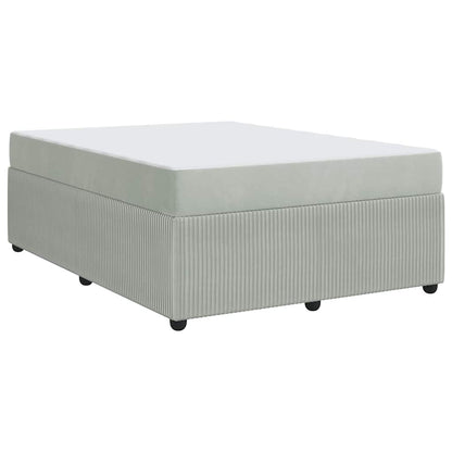 Bedframe met matras Anders Lichtgrijs 140 x 200 cm Fluweel