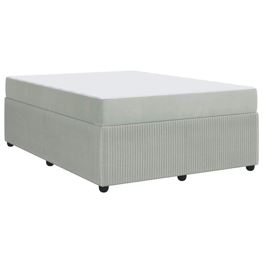 Bedframe met matras Anders Lichtgrijs 140 x 200 cm Fluweel