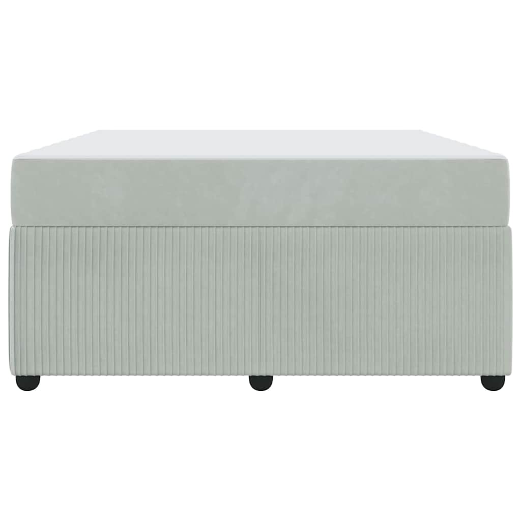 Bedframe met matras Anders Lichtgrijs 140 x 200 cm Fluweel