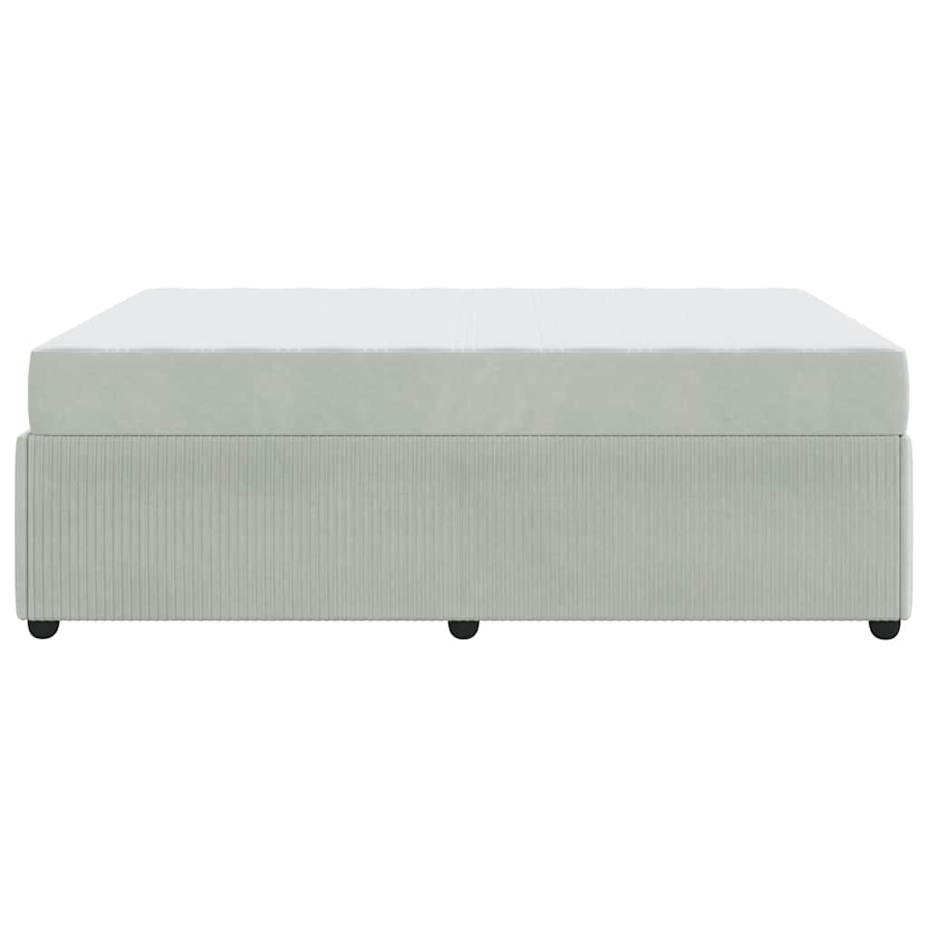 Bedframe met matras Anders Lichtgrijs 140 x 200 cm Fluweel