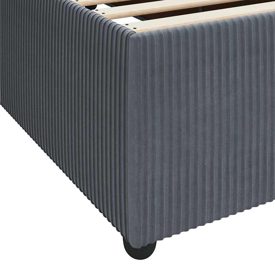 Bedframe met matras Anders Donkergrijs 140 x 200 cm Fluweel