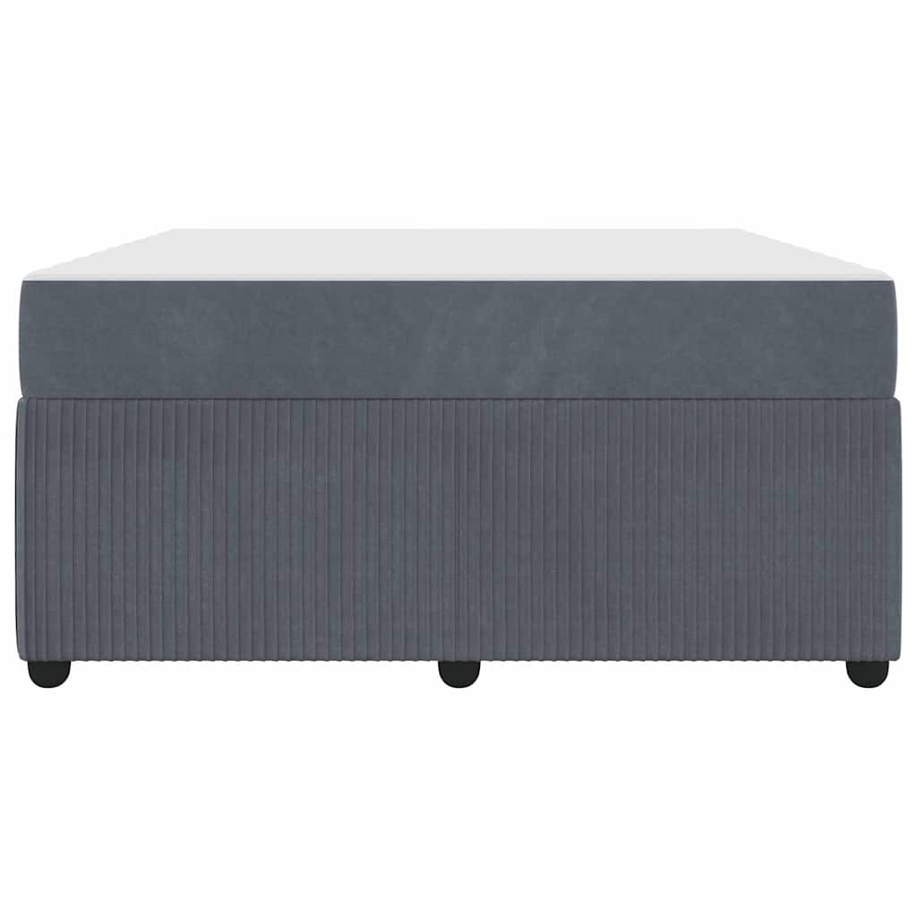 Bedframe met matras Anders Donkergrijs 140 x 200 cm Fluweel