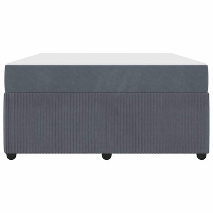Bedframe met matras Anders Donkergrijs 140 x 200 cm Fluweel