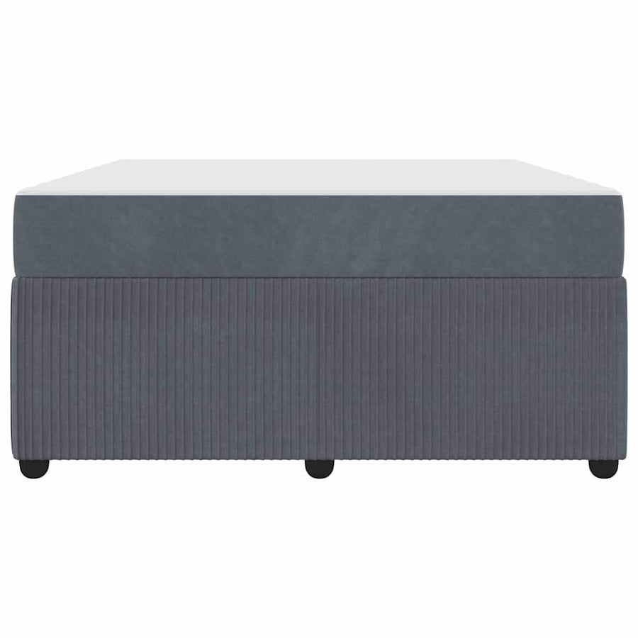 Bedframe met matras Anders Donkergrijs 140 x 200 cm Fluweel