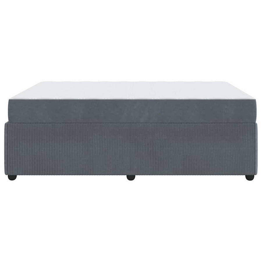 Bedframe met matras Anders Donkergrijs 140 x 200 cm Fluweel