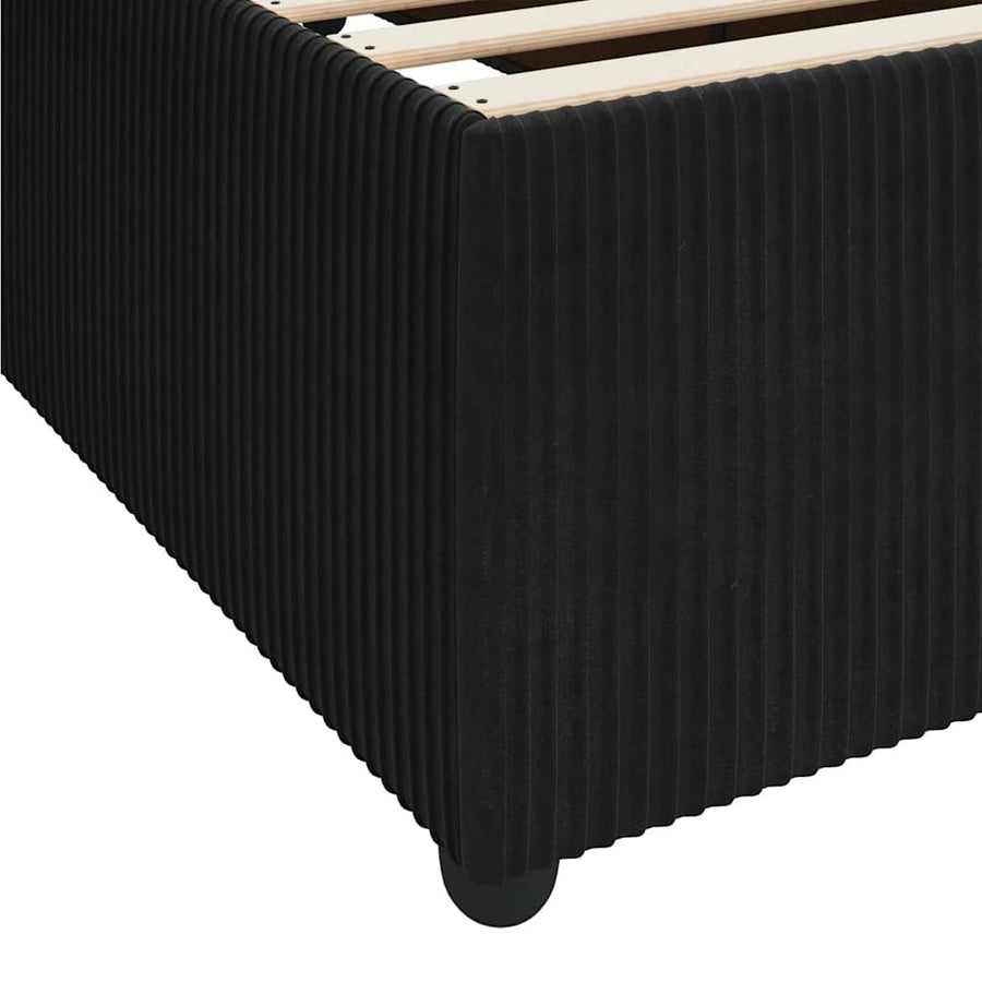 Bedframe met matras met matras Zwart 140 x 200 cm Fluweel