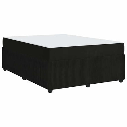 Bedframe met matras met matras Zwart 140 x 200 cm Fluweel