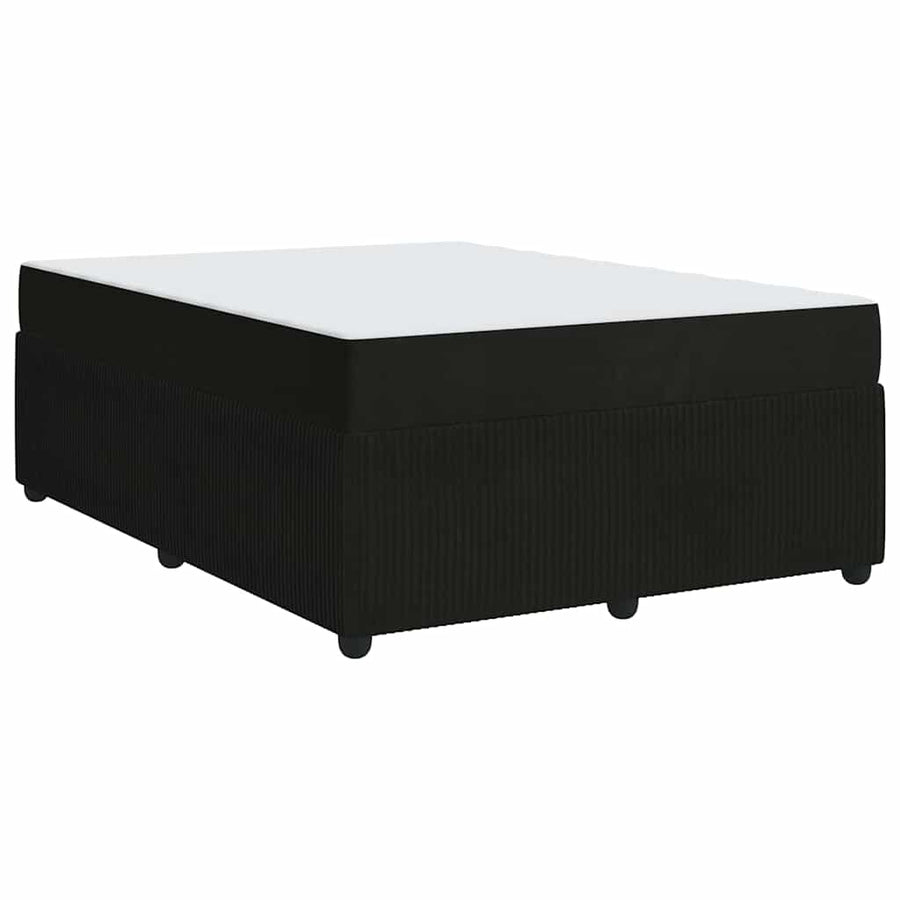 Bedframe met matras met matras Zwart 140 x 200 cm Fluweel