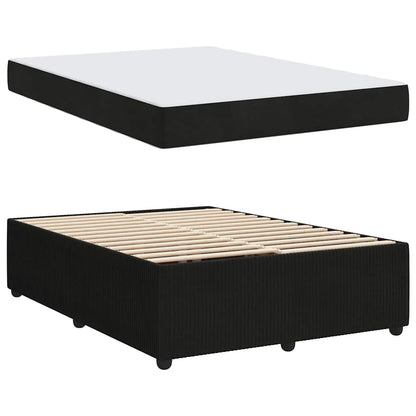 Bedframe met matras met matras Zwart 140 x 200 cm Fluweel