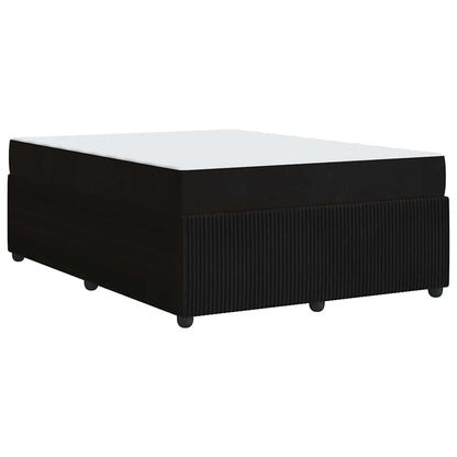 Bedframe met matras met matras Zwart 140 x 200 cm Fluweel