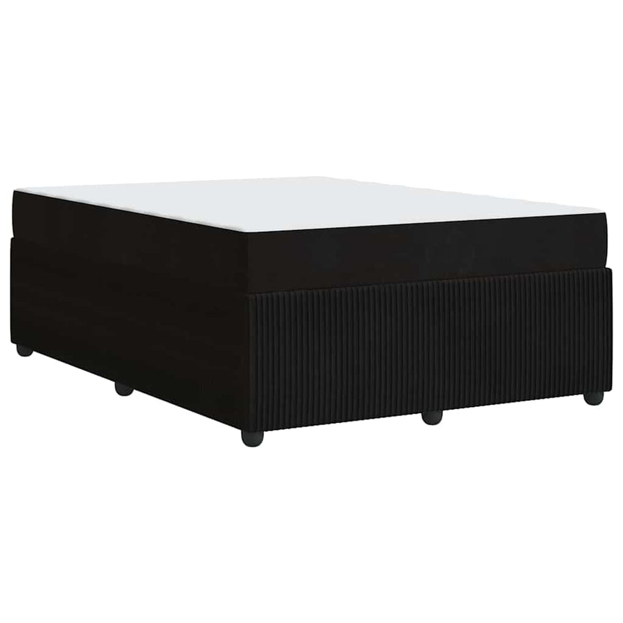 Bedframe met matras met matras Zwart 140 x 200 cm Fluweel