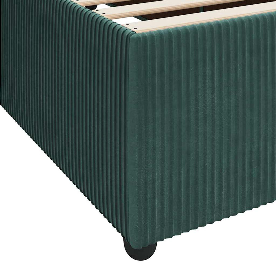 Bedframe met matras Anders Donkergroen 140 x 200 cm Fluweel
