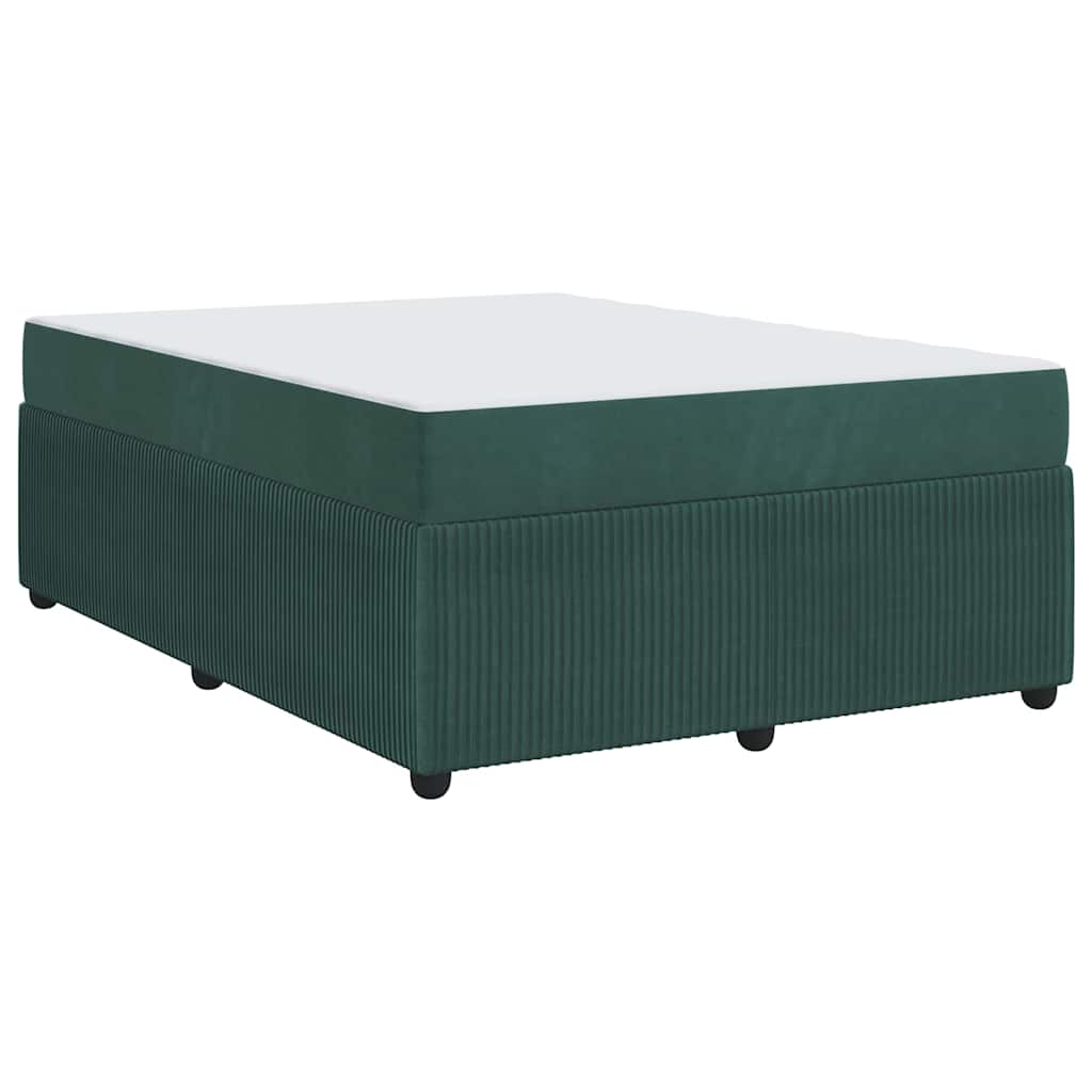 Bedframe met matras Anders Donkergroen 140 x 200 cm Fluweel