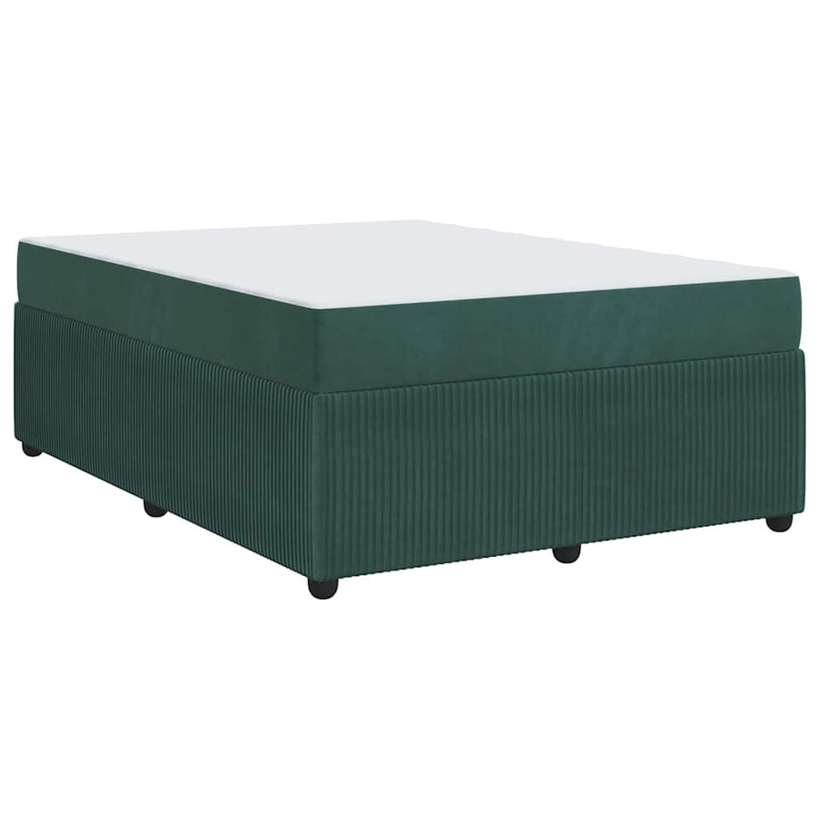 Bedframe met matras Anders Donkergroen 140 x 200 cm Fluweel