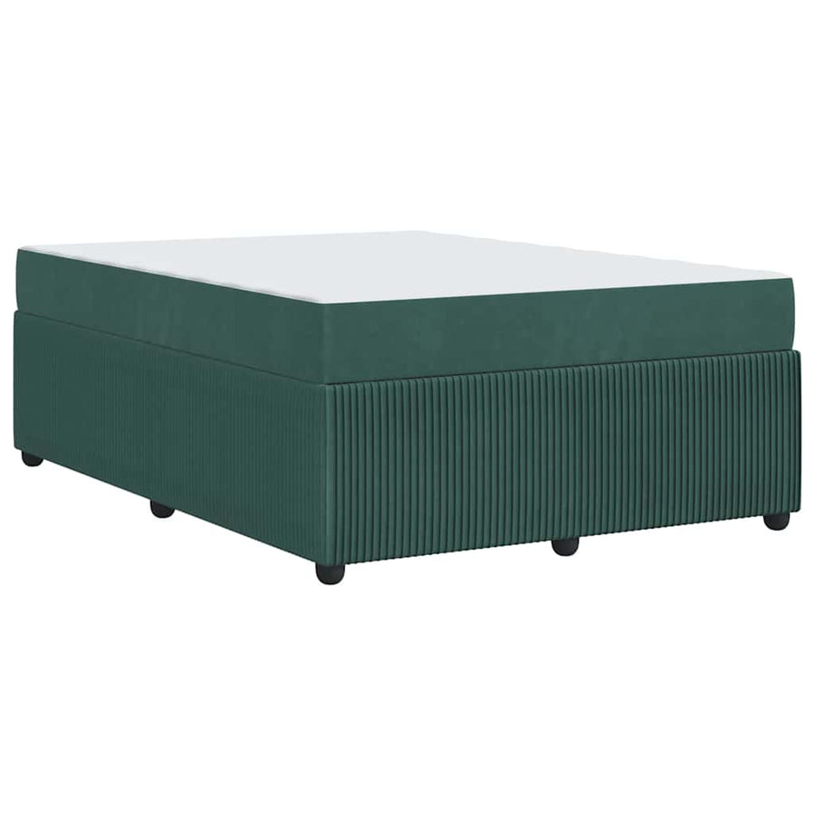 Bedframe met matras Anders Donkergroen 140 x 200 cm Fluweel