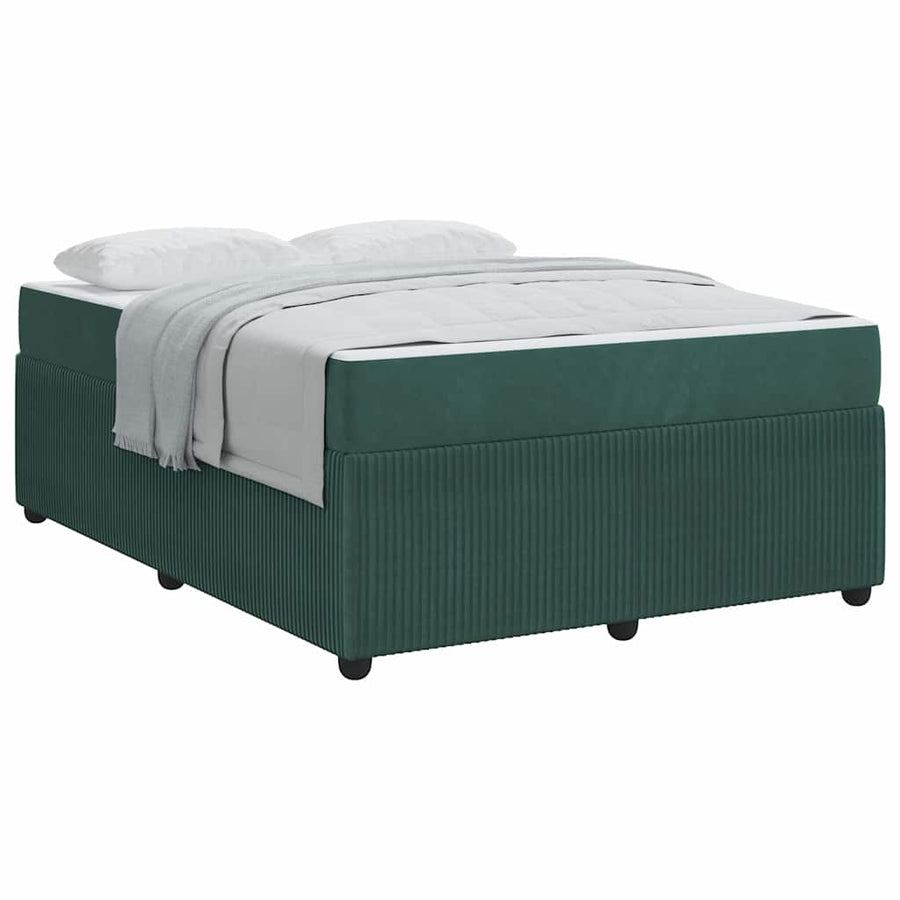 Bedframe met matras Anders Donkergroen 140 x 200 cm Fluweel