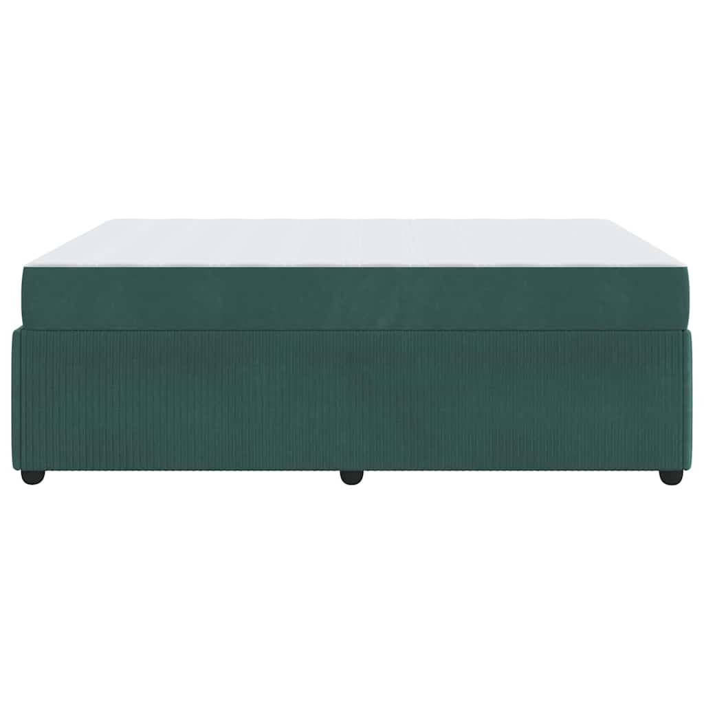 Bedframe met matras Anders Donkergroen 140 x 200 cm Fluweel