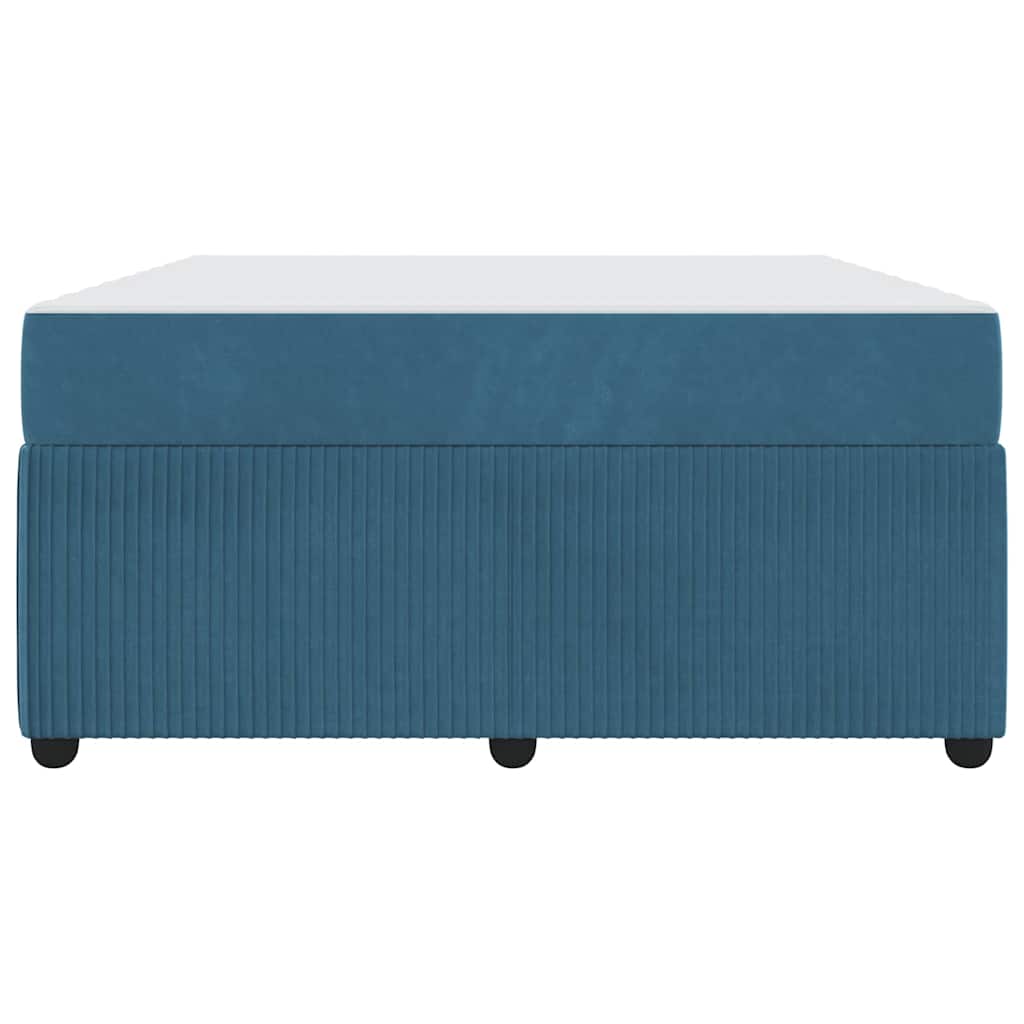 Bedframe met matras Anders Blauw 140 x 200 cm Fluweel