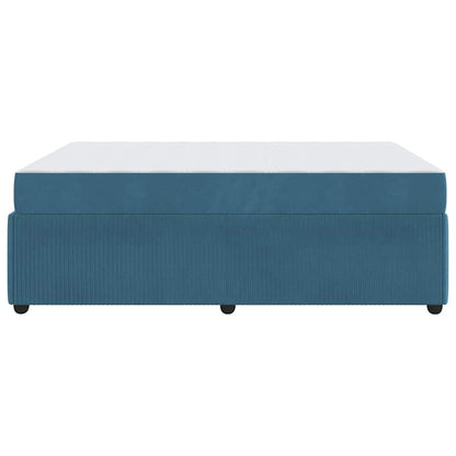 Bedframe met matras Anders Blauw 140 x 200 cm Fluweel