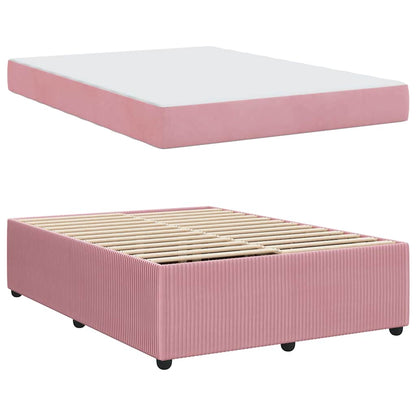 Bedframe met matras Anders Roze 140 x 200 cm Fluweel