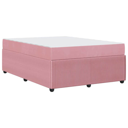 Bedframe met matras Anders Roze 140 x 200 cm Fluweel