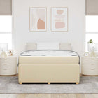 Bedframe 160x200 cm stof crème