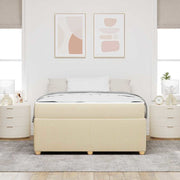 Bedframe 160x200 cm stof crème
