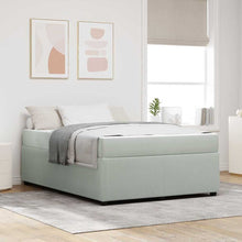 Bedframe met matras Anders Lichtgrijs 160 x 200 cm Fluweel