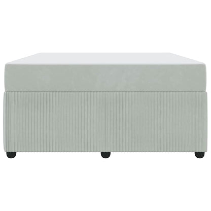 Bedframe met matras Anders Lichtgrijs 160 x 200 cm Fluweel