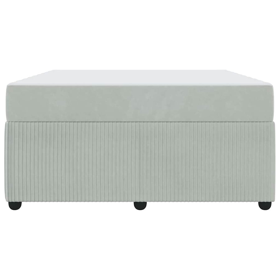 Bedframe met matras Anders Lichtgrijs 160 x 200 cm Fluweel