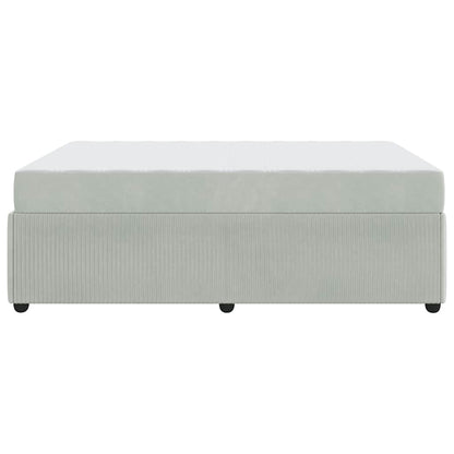Bedframe met matras Anders Lichtgrijs 160 x 200 cm Fluweel