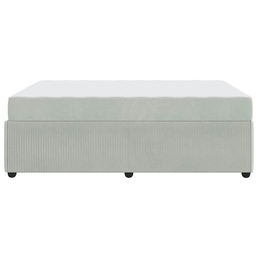 Bedframe met matras Anders Lichtgrijs 160 x 200 cm Fluweel