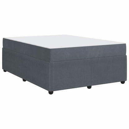 Bedframe met matras Anders Donkergrijs 160 x 200 cm Fluweel